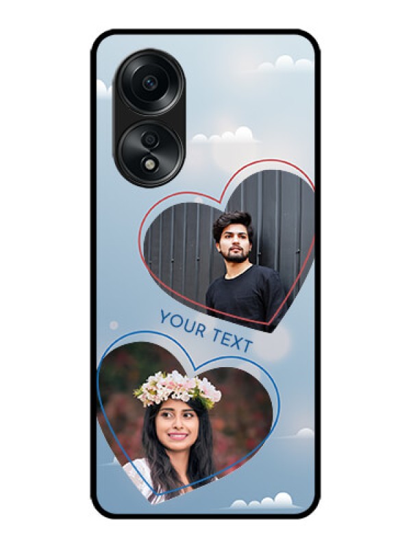 Custom Oppo A58 Custom Metal Phone CaseBlue Color Couple Design