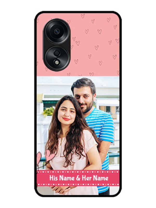 Custom Oppo A58 Custom Metal Phone CaseLove Design Peach Color