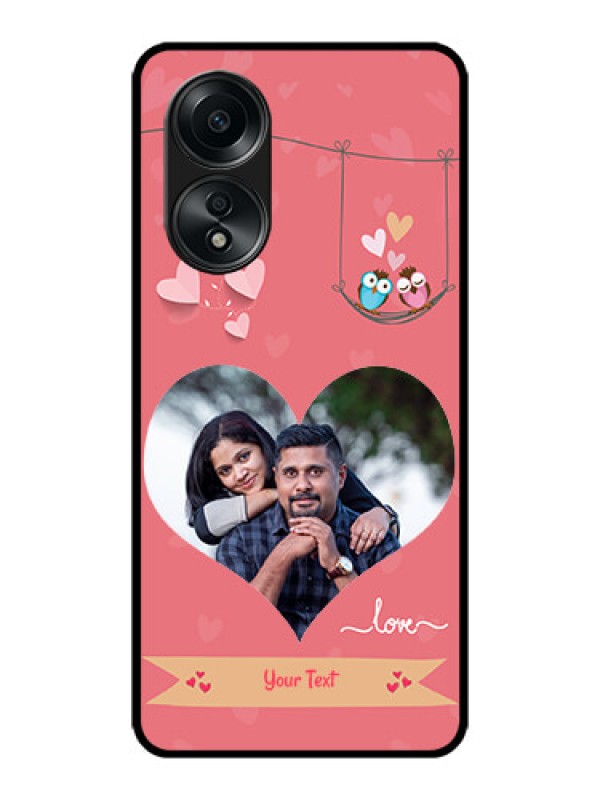 Custom Oppo A58 Custom Metal Phone CasePeach Color Love Design