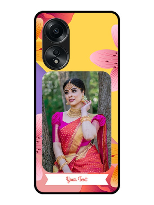 Custom Oppo A58 Custom Metal Phone Case3 Image With Vintage Floral Design