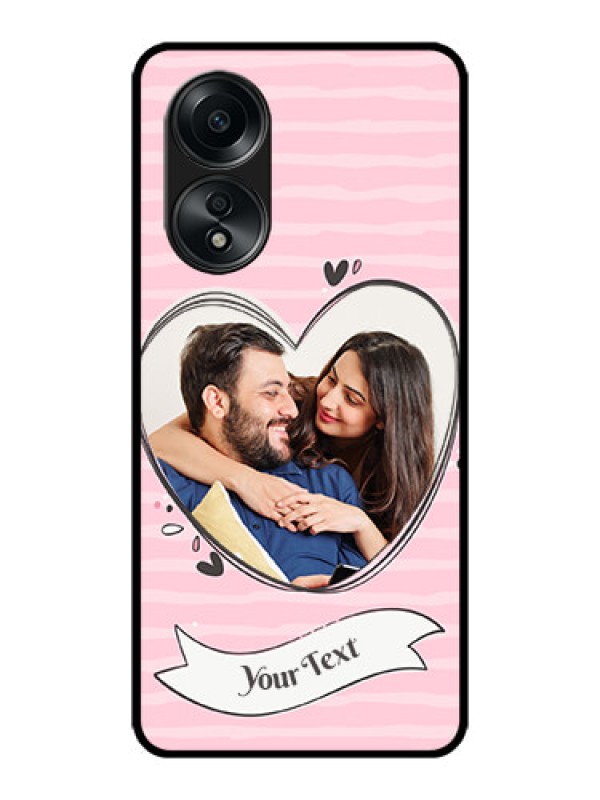 Custom Oppo A58 Custom Metal Phone CaseVintage Heart Design