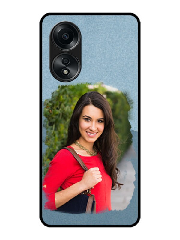 Custom Oppo A58 Custom Metal Phone CaseGrunge Line Art Design