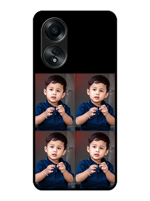 Custom Oppo A58 Custom Metal Phone Case4 Image Holder Design