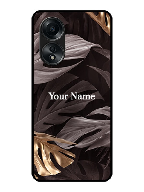 Custom Oppo A58 Custom Metal Phone CaseWild Leaves Digital Paint Design