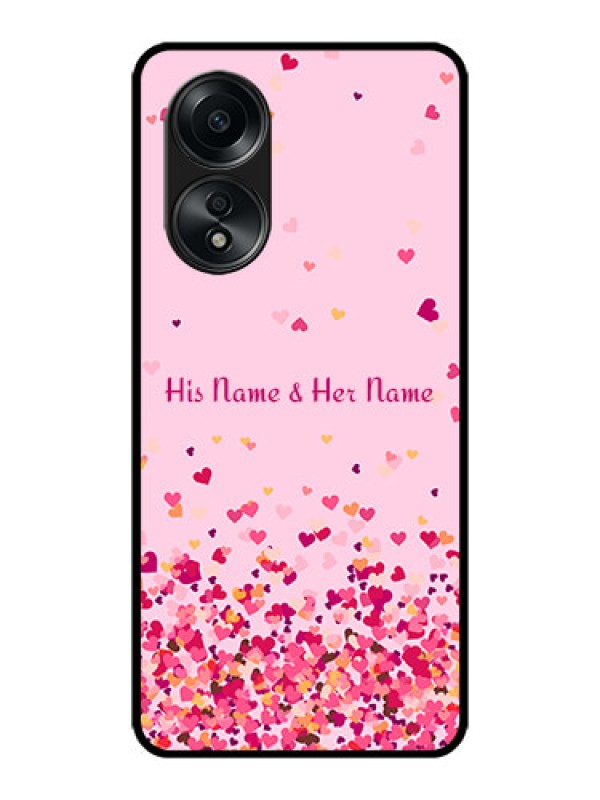 Custom Oppo A58 Custom Metal Phone CaseFloating Hearts Design