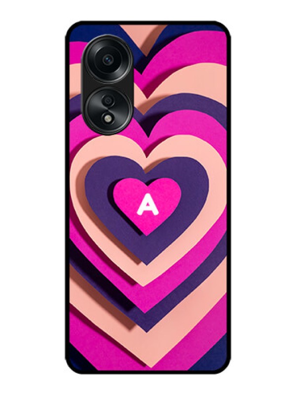 Custom Oppo A58 Custom Metal Phone CaseCute Heart Pattern Design