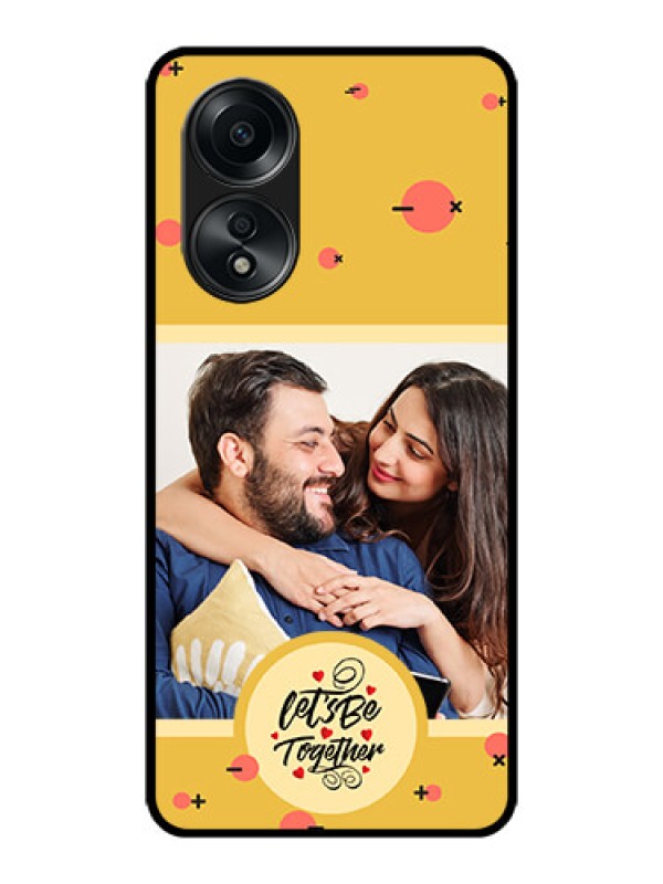 Custom Oppo A58 Custom Metal Phone CaseLets Be Together Design