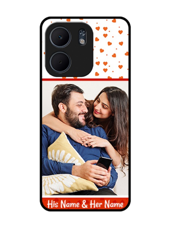 Custom Oppo A5X 4G Custom Metal Phone Case - Orange Love Symbol Design