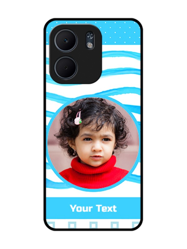 Custom Oppo A5X 4G Custom Metal Phone Case - Simple Blue Case Design