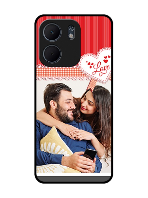 Custom Oppo A5X 4G Custom Metal Phone Case - Red Love Pattern Design