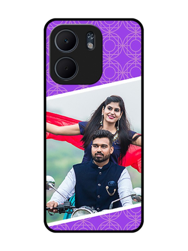 Custom Oppo A5X 4G Custom Metal Phone Case - Violet Color Pattern Design