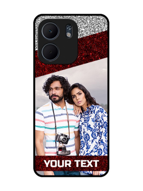 Custom Oppo A5X 4G Custom Metal Phone Case - Image Holder With Glitter Strip Design