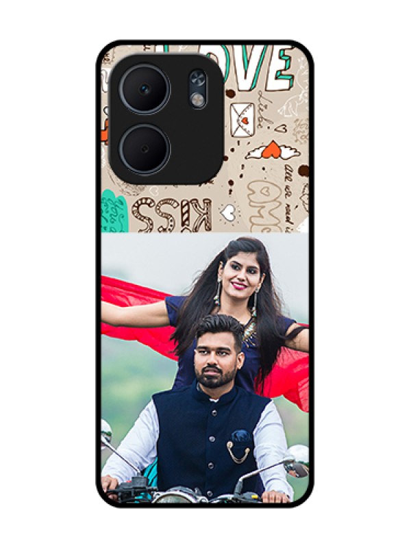 Custom Oppo A5X 4G Custom Metal Phone Case - Love Doodle Pattern