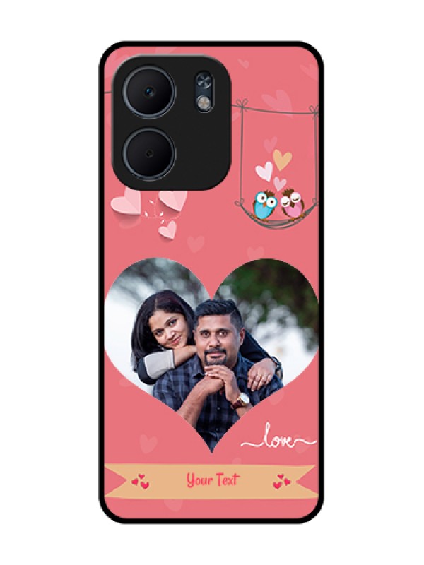 Custom Oppo A5X 4G Custom Metal Phone Case - Peach Color Love Design