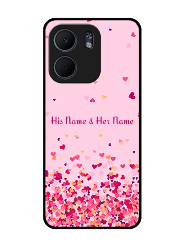 Custom Oppo A5X 4G Custom Metal Phone Case - Floating Hearts Design
