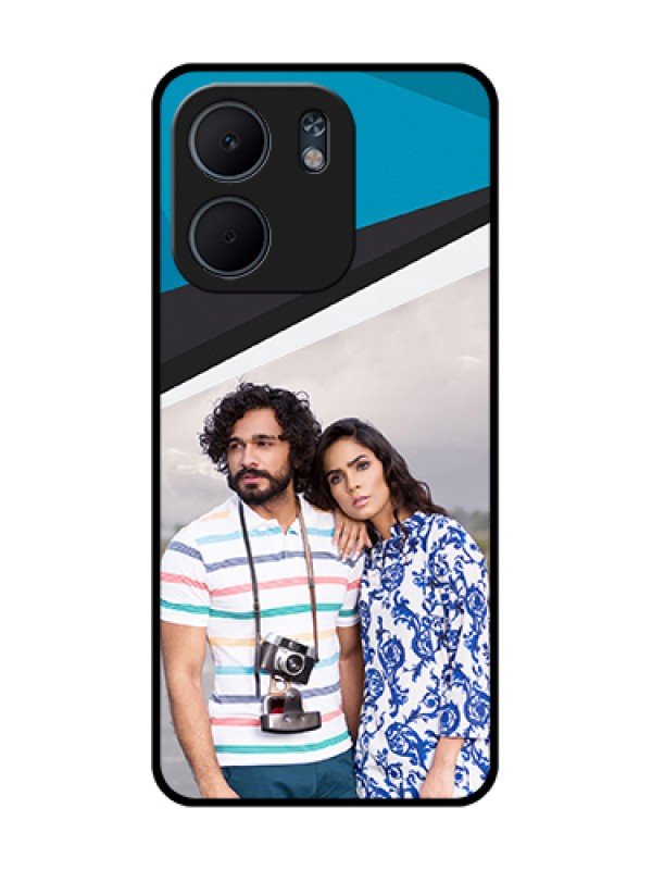 Custom Oppo A5X 5G Custom Metal Phone Case - Simple Pattern Photo Upload Design