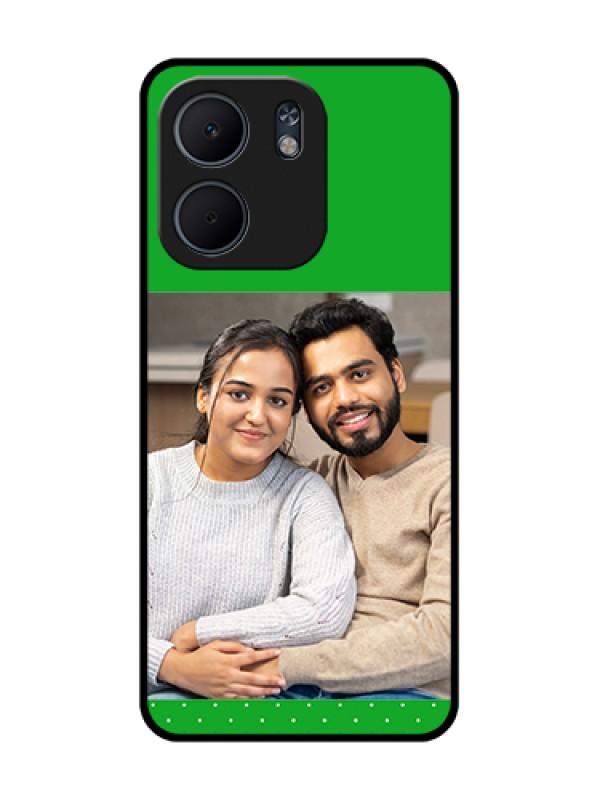 Custom Oppo A5X 5G Custom Metal Phone Case - Green Pattern Design