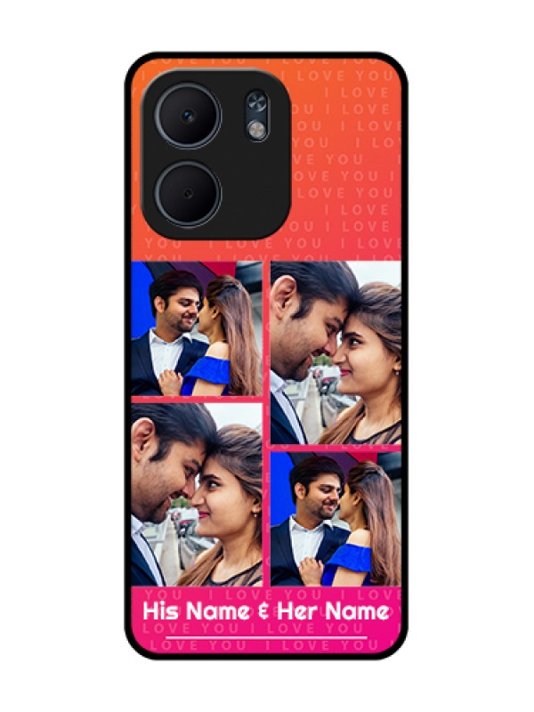 Custom Oppo A5X 5G Custom Metal Phone Case - I Love You Pink Design