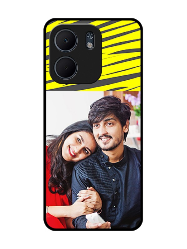 Custom Oppo A5X 5G Custom Metal Phone Case - Yellow Abstract Design