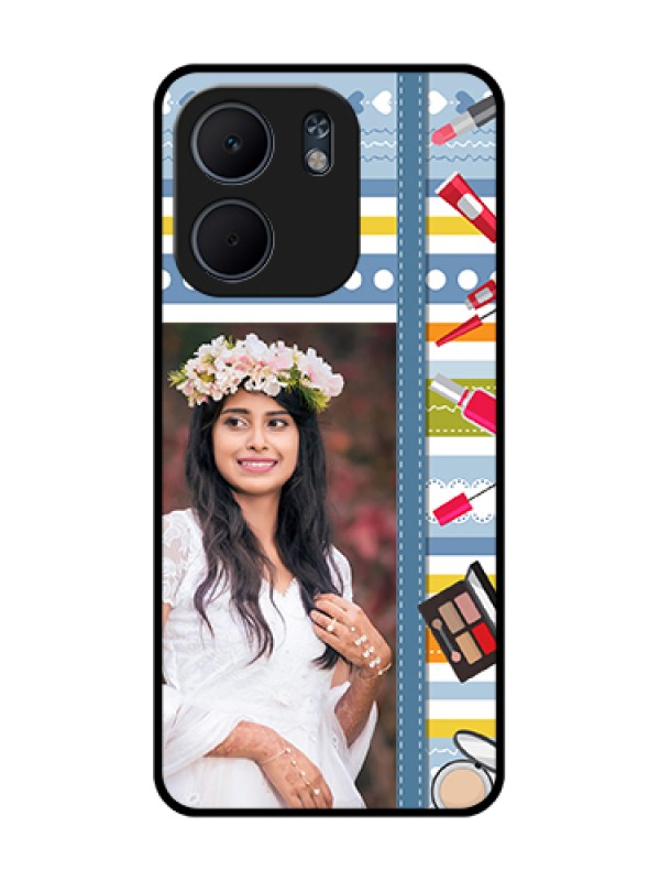 Custom Oppo A5X 5G Custom Metal Phone Case - Makeup Icons Design