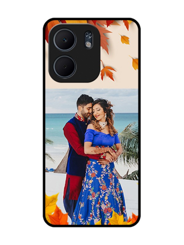 Custom Oppo A5X 5G Custom Metal Phone Case - Autumn Maple Leaves Design