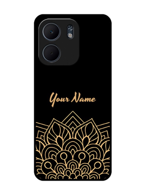 Custom Oppo A5X 5G Custom Metal Phone Case - Golden Mandala Design