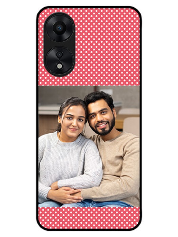 Custom Oppo A78 5G Custom Metal Phone Case - White Dotted Design