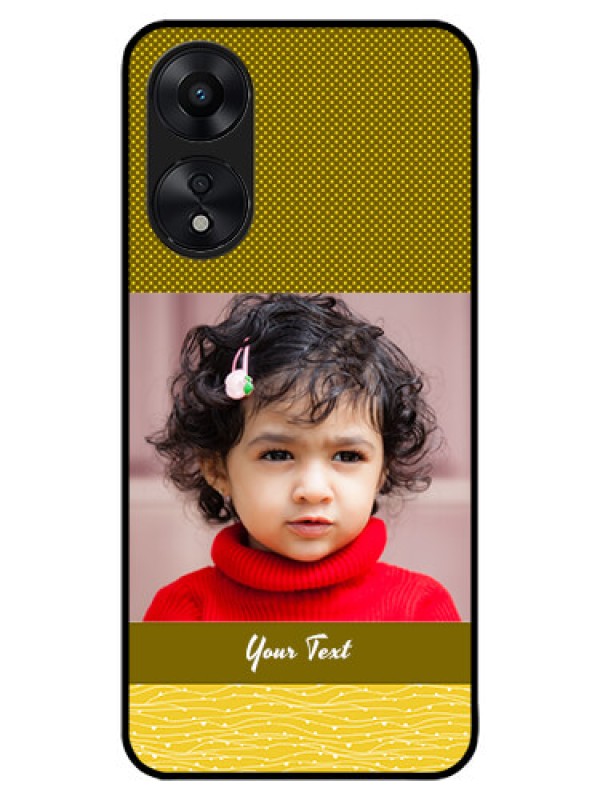 Custom Oppo A78 5G Custom Metal Phone Case - Simple Green Color Design