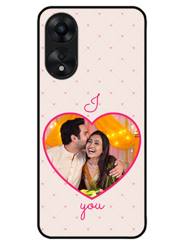 Custom Oppo A78 5G Custom Metal Phone Case - Heart Shape Design