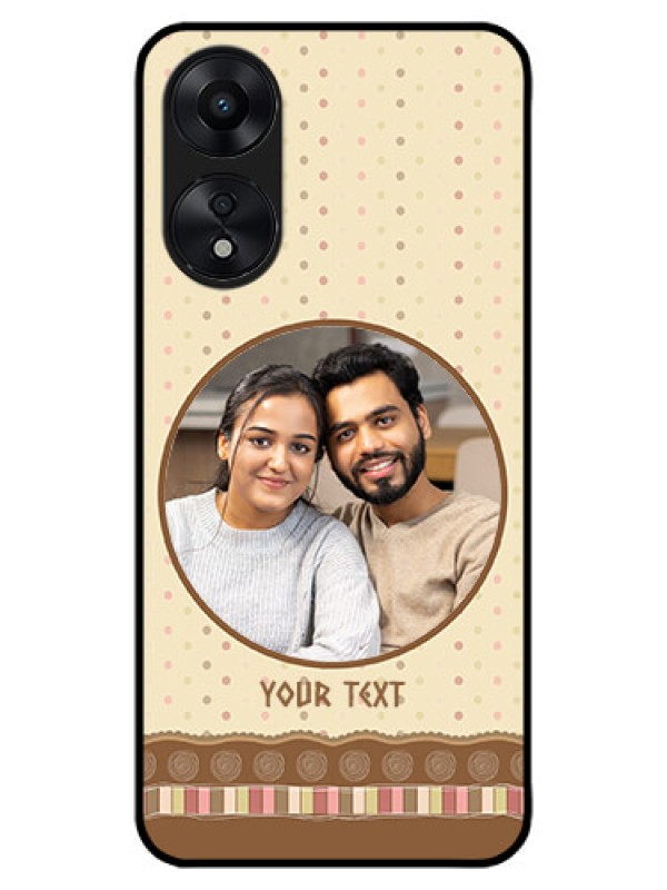 Custom Oppo A78 5G Custom Metal Phone Case - Brown Dotted Mobile Case Design