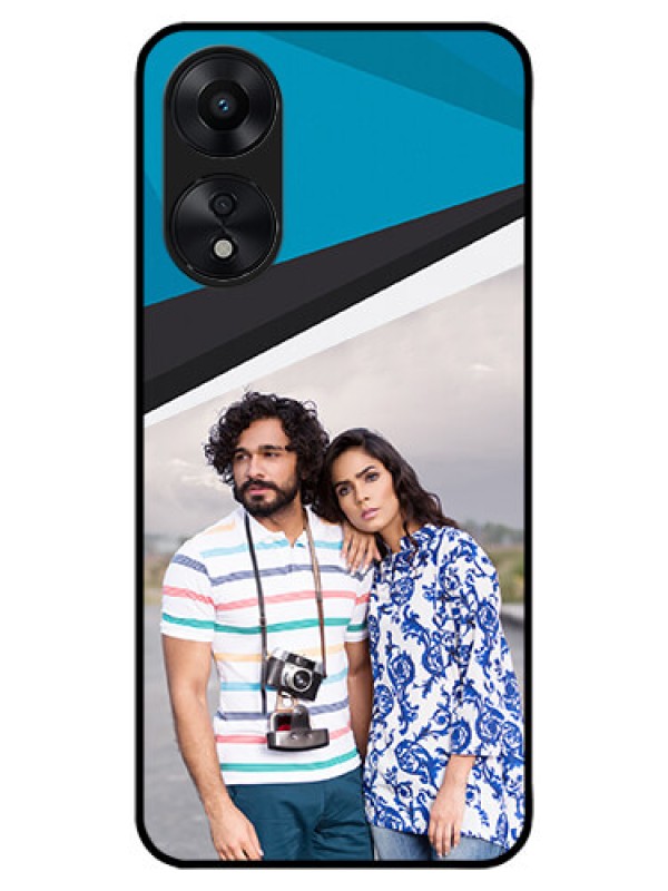 Custom Oppo A78 5G Custom Metal Phone Case - Simple Pattern Photo Upload Design