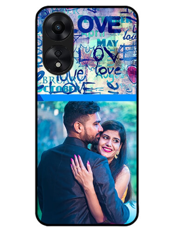 Custom Oppo A78 5G Custom Metal Phone Case - Colorful Love Design