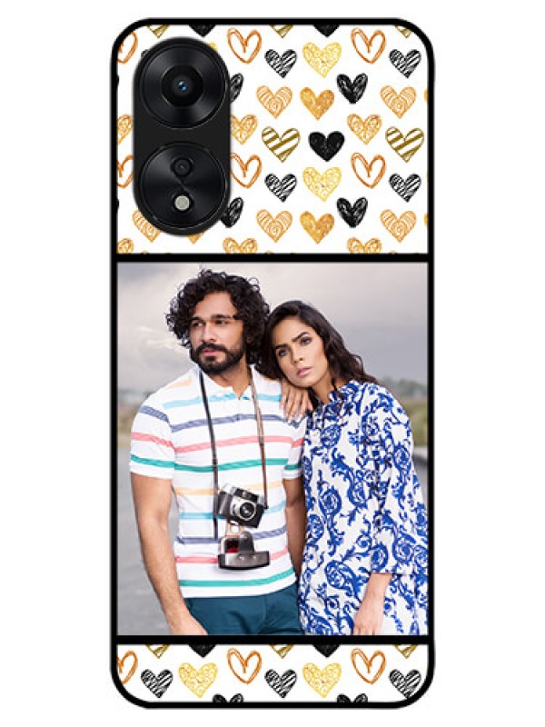 Custom Oppo A78 5G Custom Metal Phone Case - Love Symbol Design