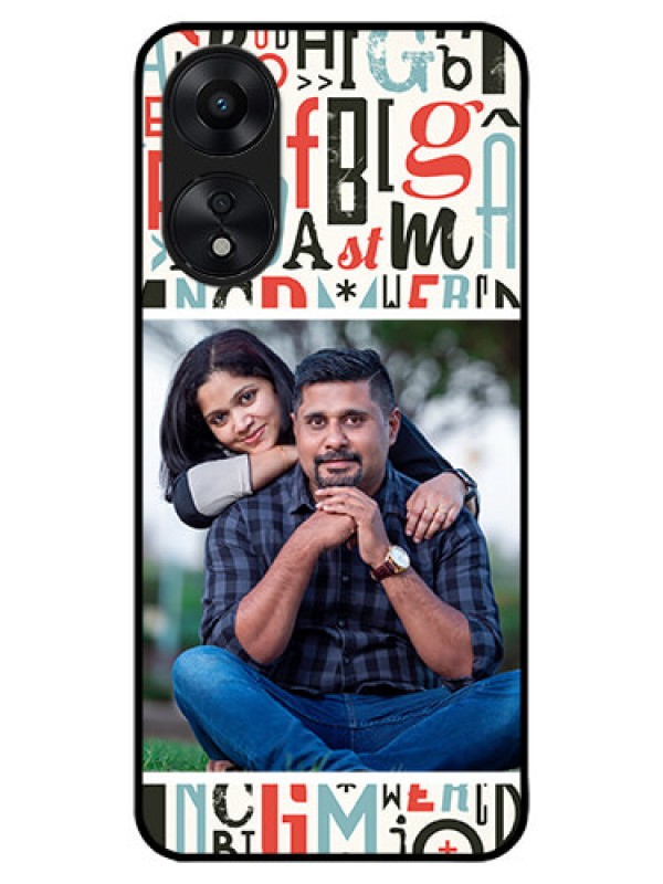 Custom Oppo A78 5G Custom Metal Phone Case - Alphabet Design