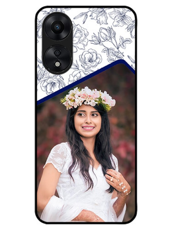 Custom Oppo A78 5G Custom Metal Phone Case - Classy Floral Design