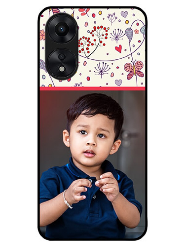 Custom Oppo A78 5G Custom Metal Phone Case - Premium Floral Design