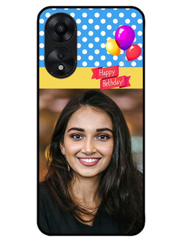 Custom Oppo A78 5G Custom Metal Phone Case - Happy Birthday Design