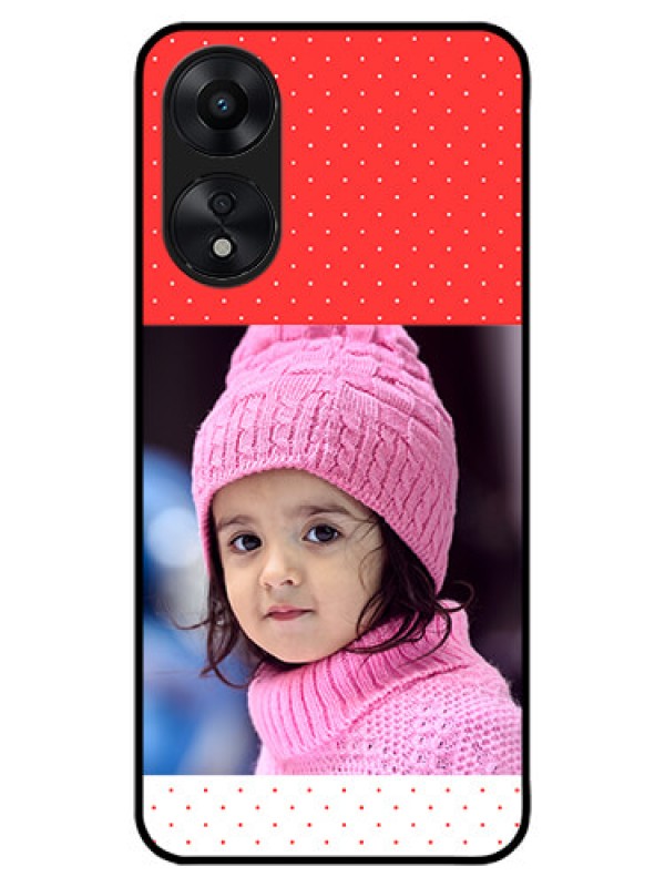 Custom Oppo A78 5G Custom Metal Phone Case - Red Pattern Design