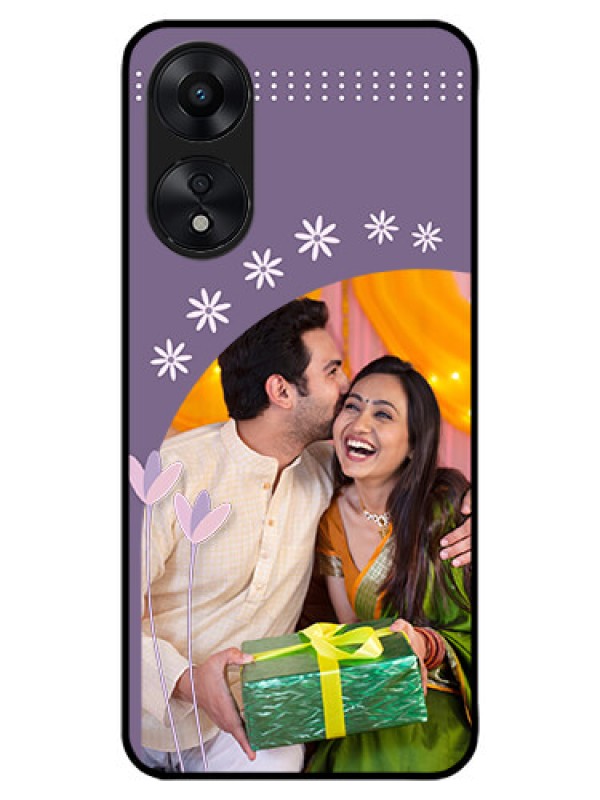 Custom Oppo A78 5G Custom Metal Phone Case - Lavender Flowers Design