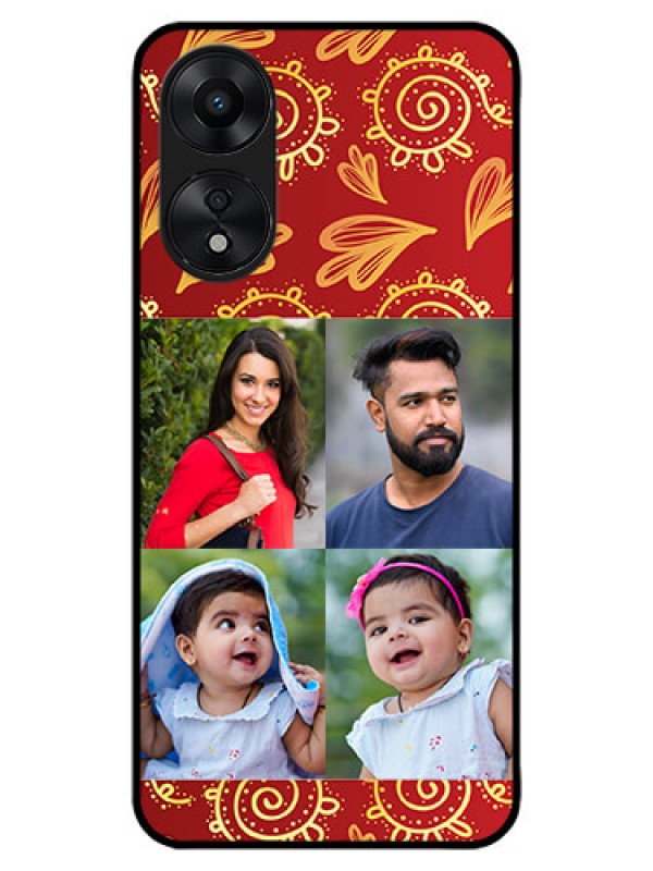 Custom Oppo A78 5G Custom Metal Phone Case - 4 Image Traditional Design