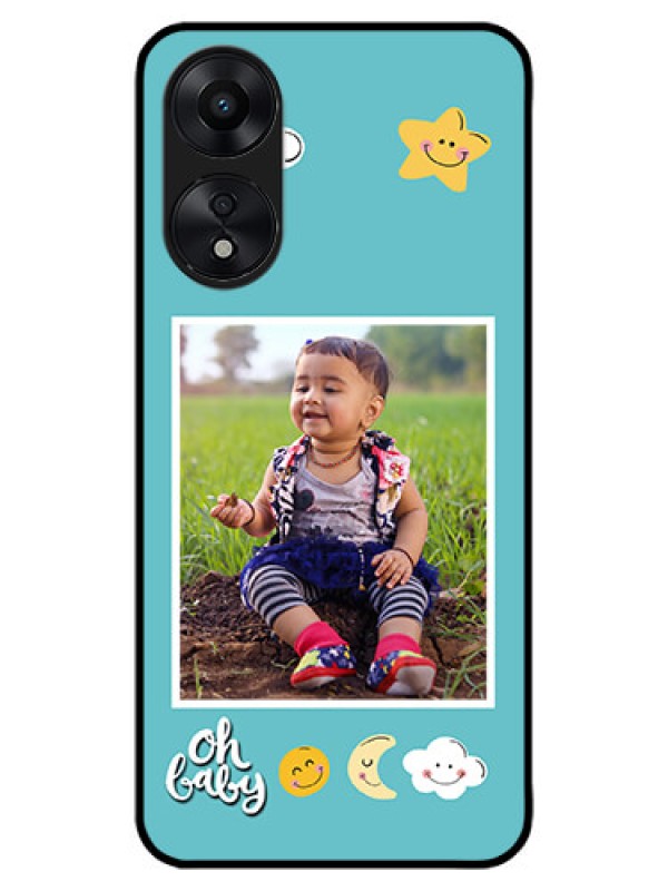 Custom Oppo A78 5G Custom Metal Phone Case - Smiley Kids Stars Design