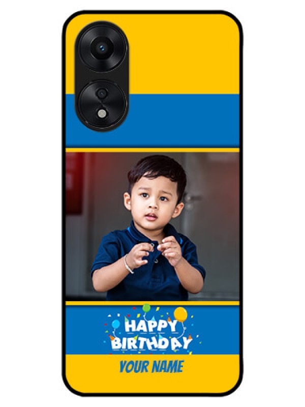 Custom Oppo A78 5G Custom Metal Phone Case - Birthday Wishes Design