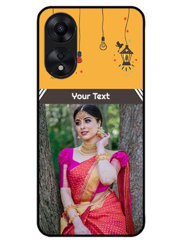 Custom Oppo A78 5G Custom Metal Phone Case - With Family Picture And Icons