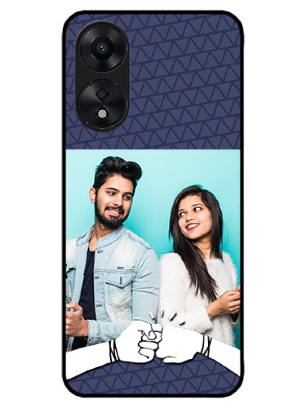 Custom Oppo A78 5G Custom Metal Phone Case - With Best Friends Design