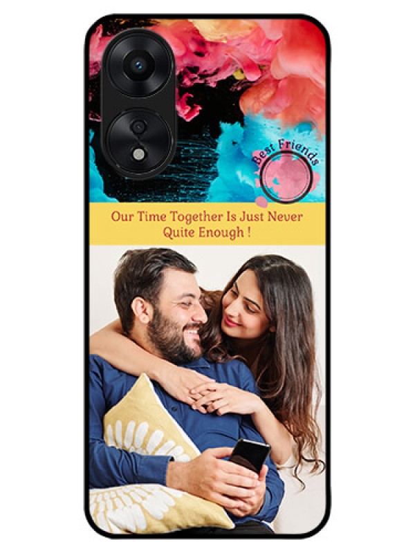 Custom Oppo A78 5G Custom Metal Phone Case - Quote With Acrylic Painting Design