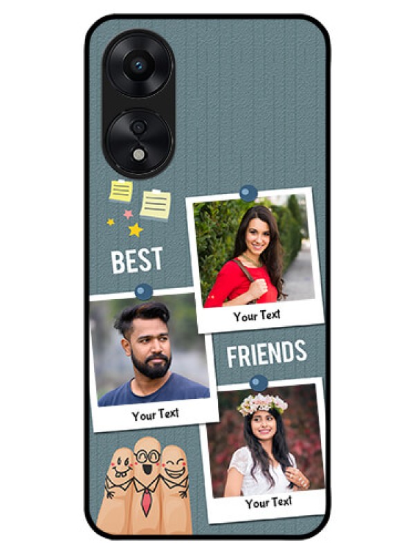 Custom Oppo A78 5G Custom Metal Phone Case - Sticky Frames And Friendship Design