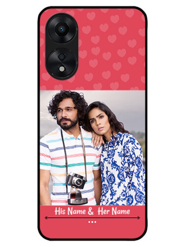 Custom Oppo A78 5G Custom Metal Phone Case - Simple Love Design