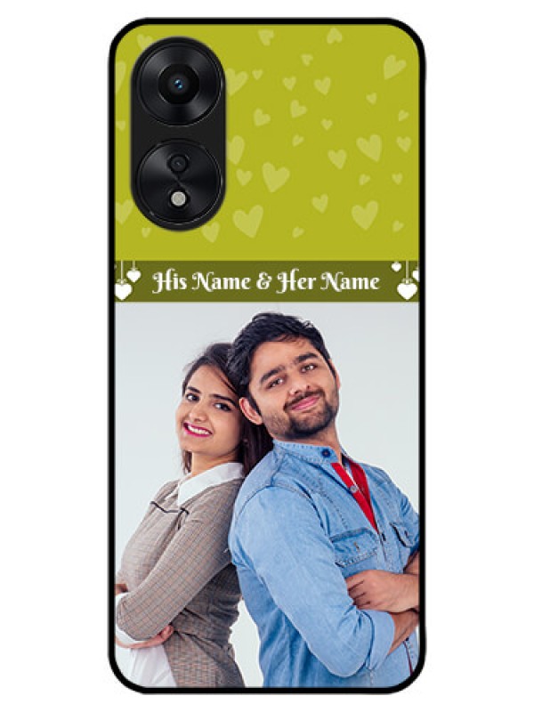 Custom Oppo A78 5G Custom Metal Phone Case - You and Me Heart Design