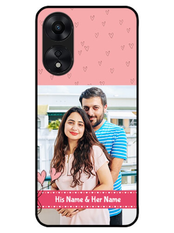 Custom Oppo A78 5G Custom Metal Phone Case - Love Design Peach Color