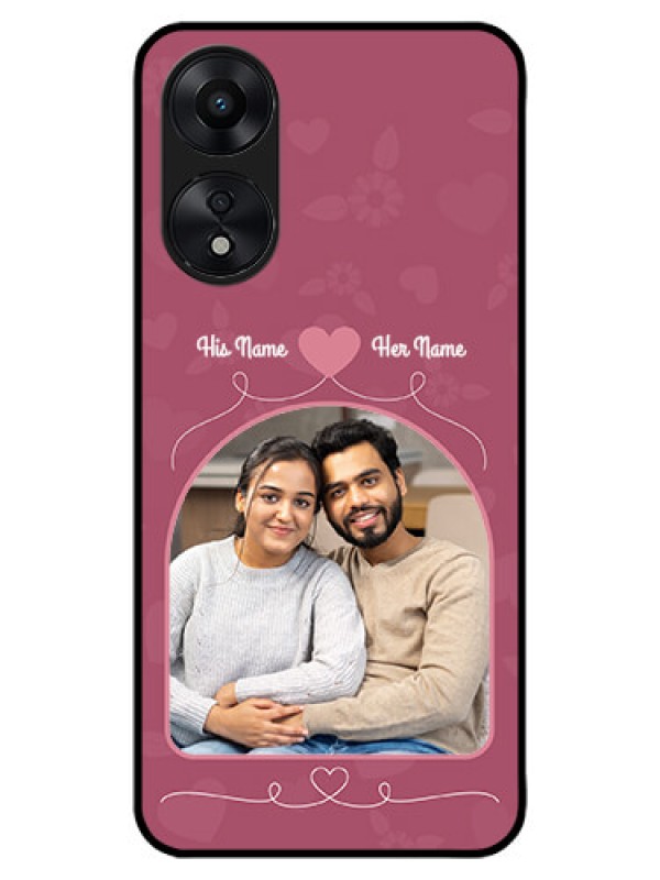 Custom Oppo A78 5G Custom Metal Phone Case - Love Floral Design